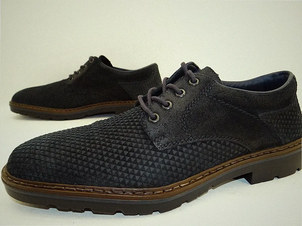 Rieker Schnürschuhe Halbschuhe Laufschuhe Herren Schuhe Leder Gr.44 Grün