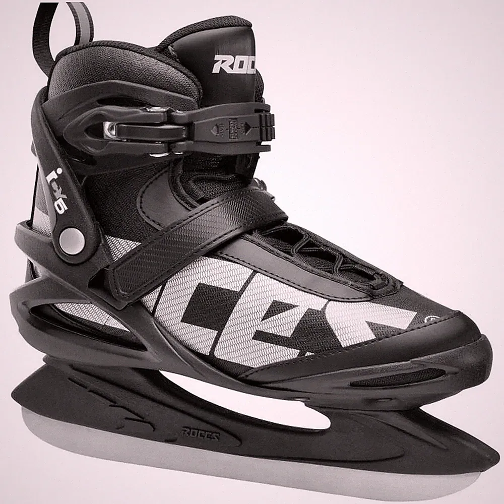 Roces Big Icy 2 Herren-Schlittschuhe Plus Size Ice Skates Eislaufschuhe Schwarz