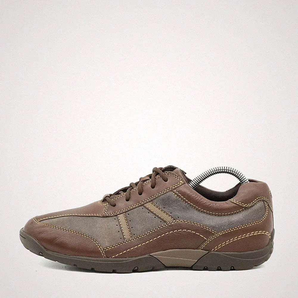 Rockport Herren K58503 Schnürschuhe Braun Leder Komfort Laufsohle Freizeit EU 42