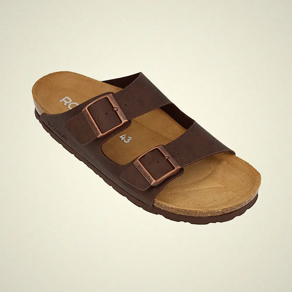 Rohde Herren Pantolette Hausschuh Mocca Artikelnr. 5920