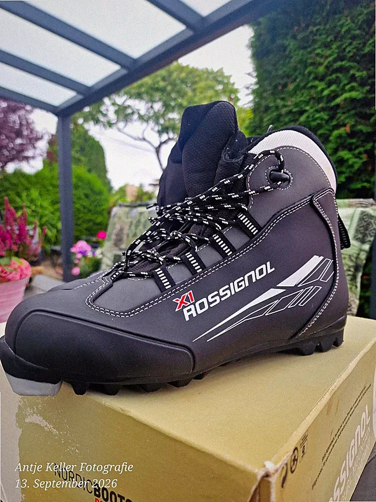 Rossignol X1 Nordic Skischuhe Skilanglauf schwarz/grau Schnürsenkel Gr.45