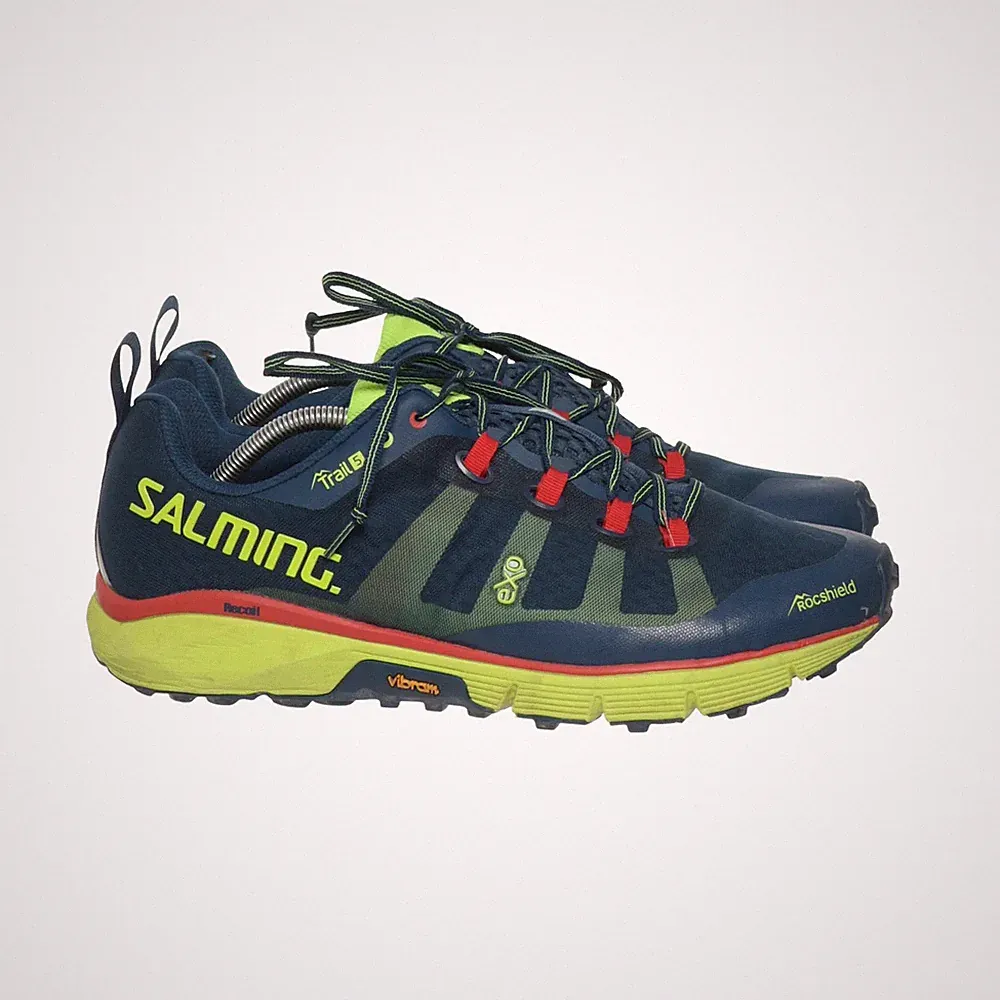 Salming, Laufschuhe, Größe: 46, model: trail 5, Blau/Gelb/Rot, Herren #Cna