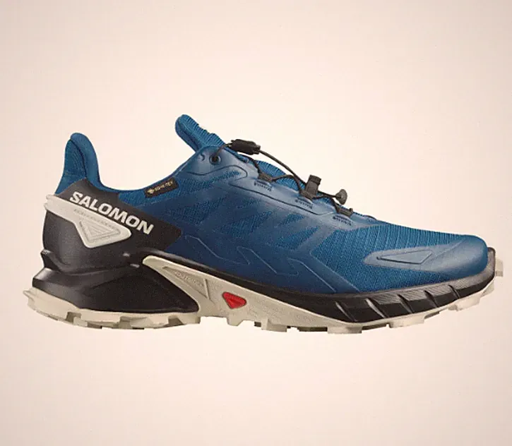 SALOMON Herren Laufschuhe Trail Running Supercross 4 GTX Gr 49 1/3 blau NEU