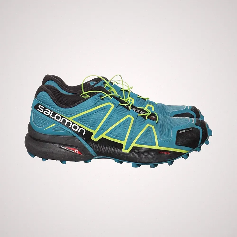 Salomon, Laufschuhe, Größe: 40 2/3, SPEEDCROSS 4, Blau/Schwarz/Gelb, Herren #80B