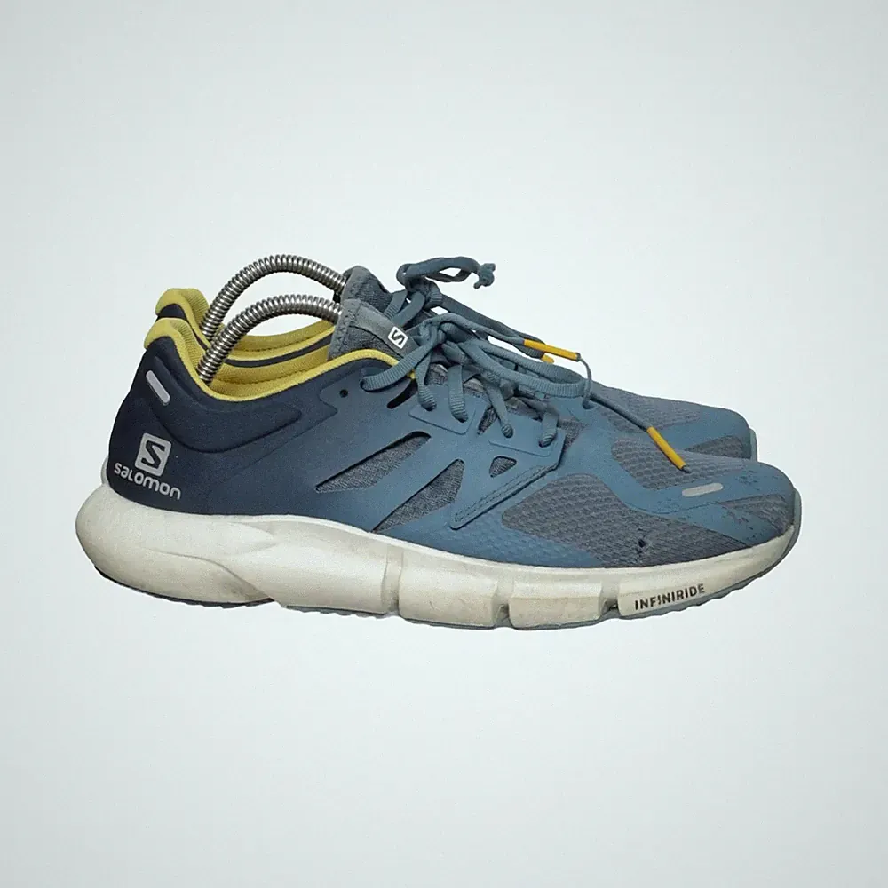 Salomon, Laufschuhe, Größe: 43 1/3, model: predict 2, Blau/Gelb/Weiß #hKr
