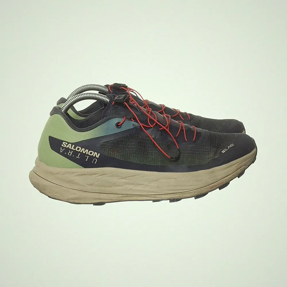 Salomon, Laufschuhe, Größe: 43 1/3, Ultra, Schwarz/Grau/Grün, Herren #yGK