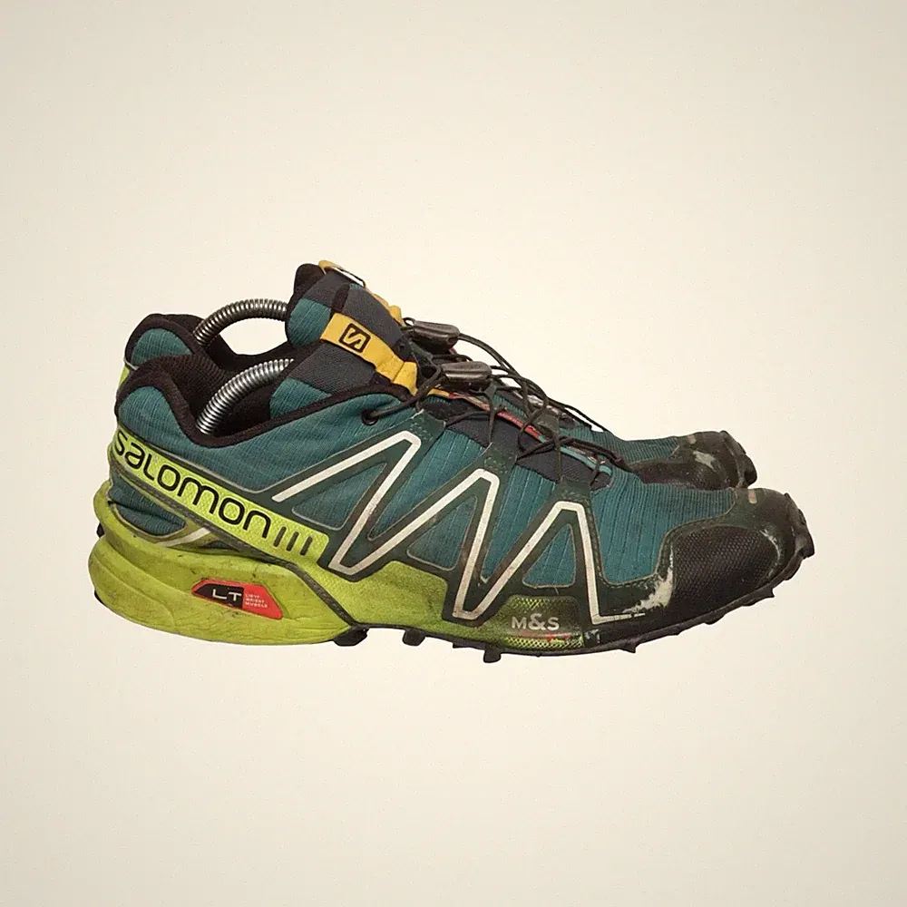 Salomon, Laufschuhe, Größe: 44, SPEEDCROSS 3, Blau/Grün, Herren #Tz3