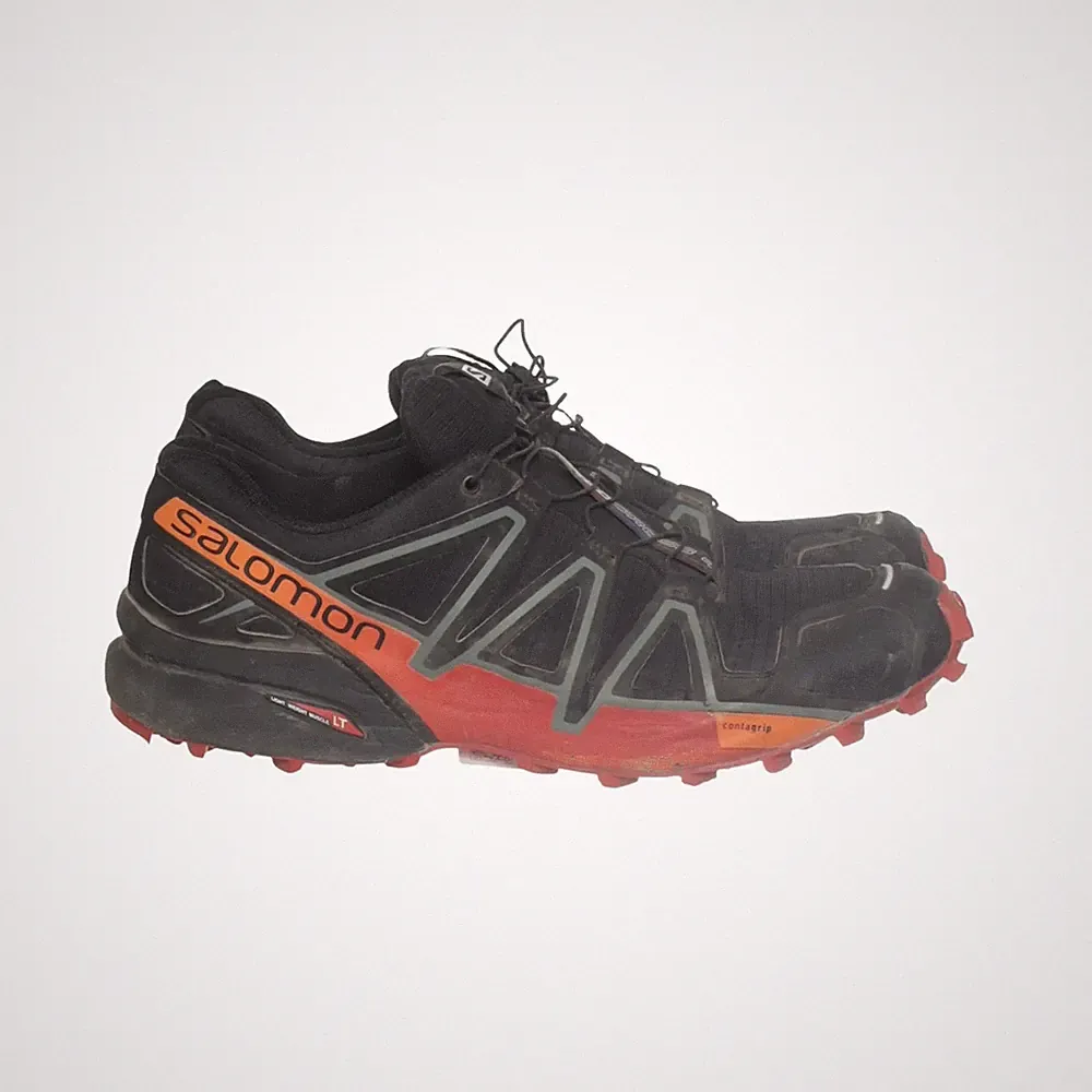Salomon, Laufschuhe, Größe: 45 1/2, Schwarz/Rot, Herren #689