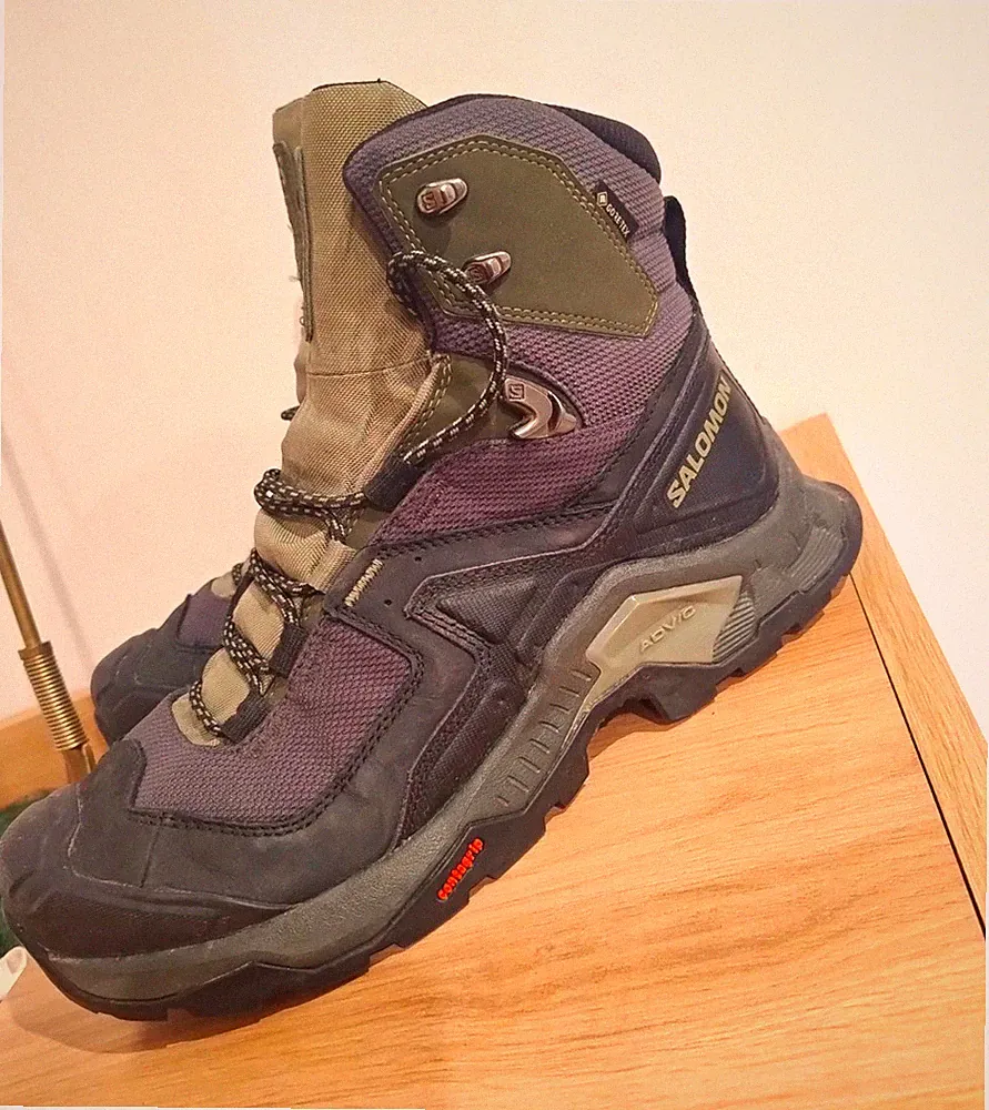 Salomon Quest 4D GTX GORE-TEX Herren Wanderschuhe EUR 44 Schwarz/Grau
