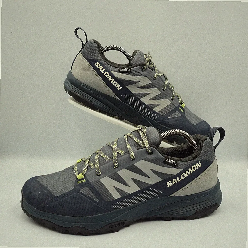 Salomon Saliba Waterproof Sneaker Herren UK 9 Wandern Walking Trail Schuhe Navy