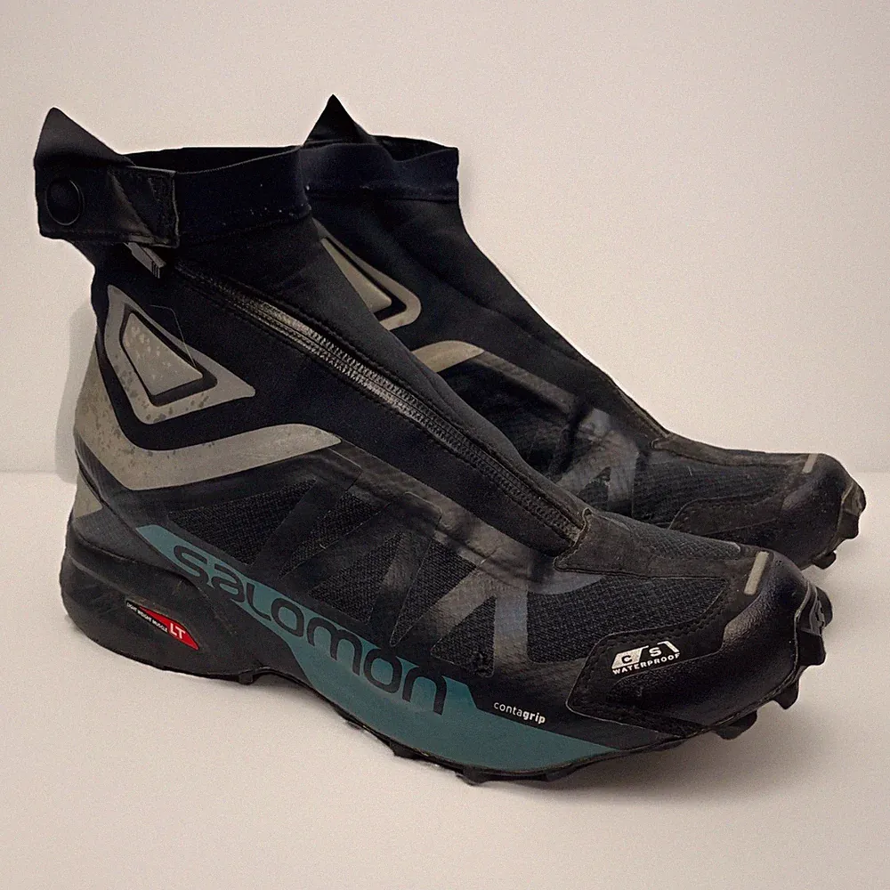 Salomon Snowcross 2 Running Shoes Mens 12 Blue Outdoor Athletic Trail Shoes Read