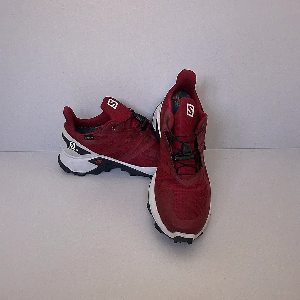 Salomon Trailrunningschuhe Herren UK 9 rot Gore Tex GTX Supercross Blast Off Road