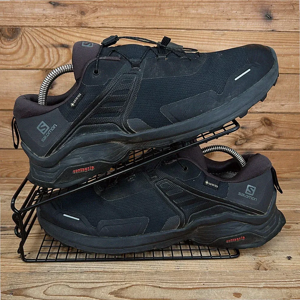 Salomon Turnschuhe Herren Gr. UK 10,5 X Raise GTX schwarz wasserdicht Wanderschuhe