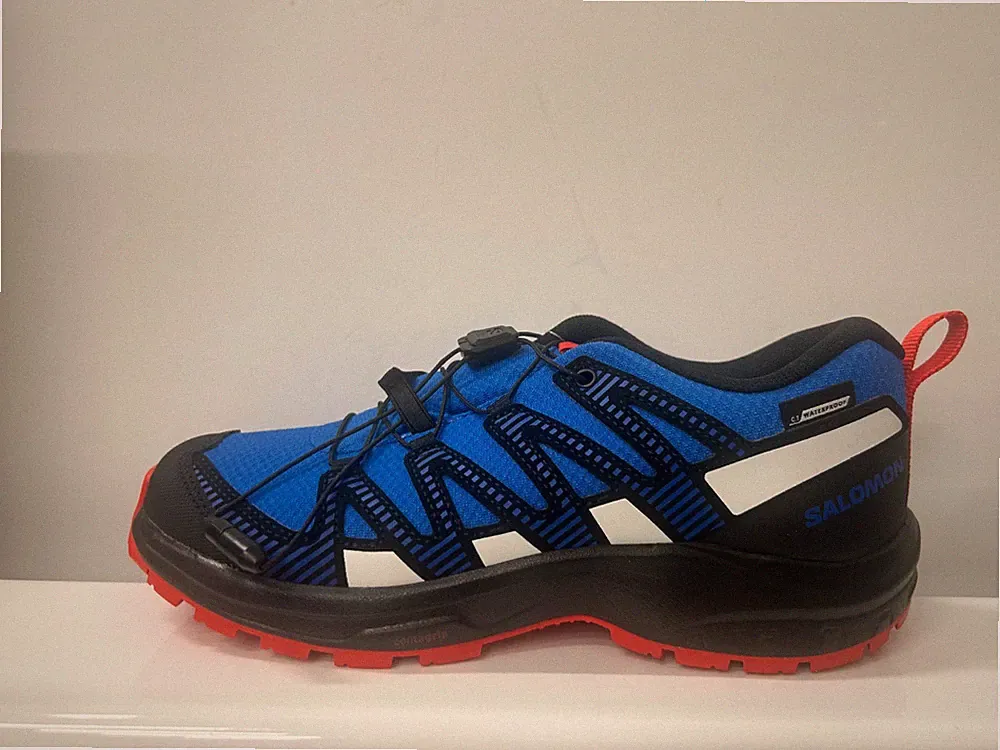 Salomon XA Pro V8 Wasserdichter Trail Laufschuh JR Schwarz Blau Größe UK 3.5