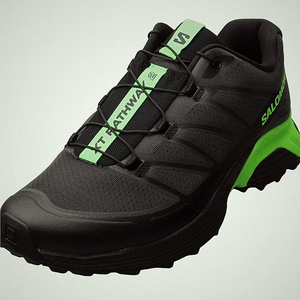 Salomon XT-Pathway 2 Laufschuhe Asphalt Black Green Unisex - 43 1/3 EU