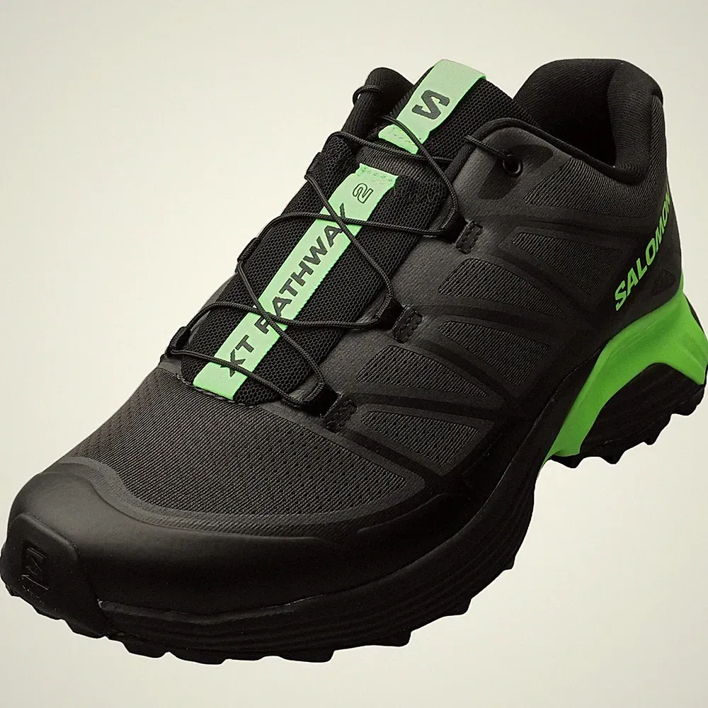 Salomon XT-Pathway 2 Laufschuhe Asphalt Black Green Unisex - 46 EU