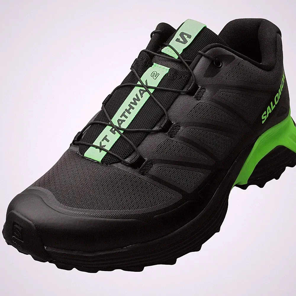 Salomon XT-Pathway 2 Laufschuhe Asphalt Black Green Unisex - 47 1/3 EU