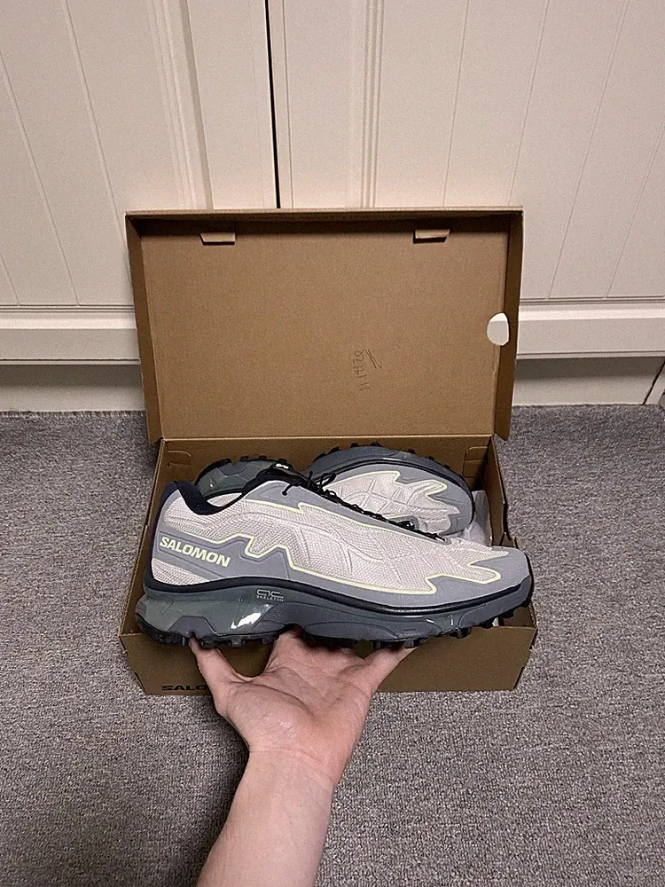 Salomon XT-Slate Grey Violet Turnschuhe Schuhe Neu mit Karton Größe 10,5 UK Herren 478602-34