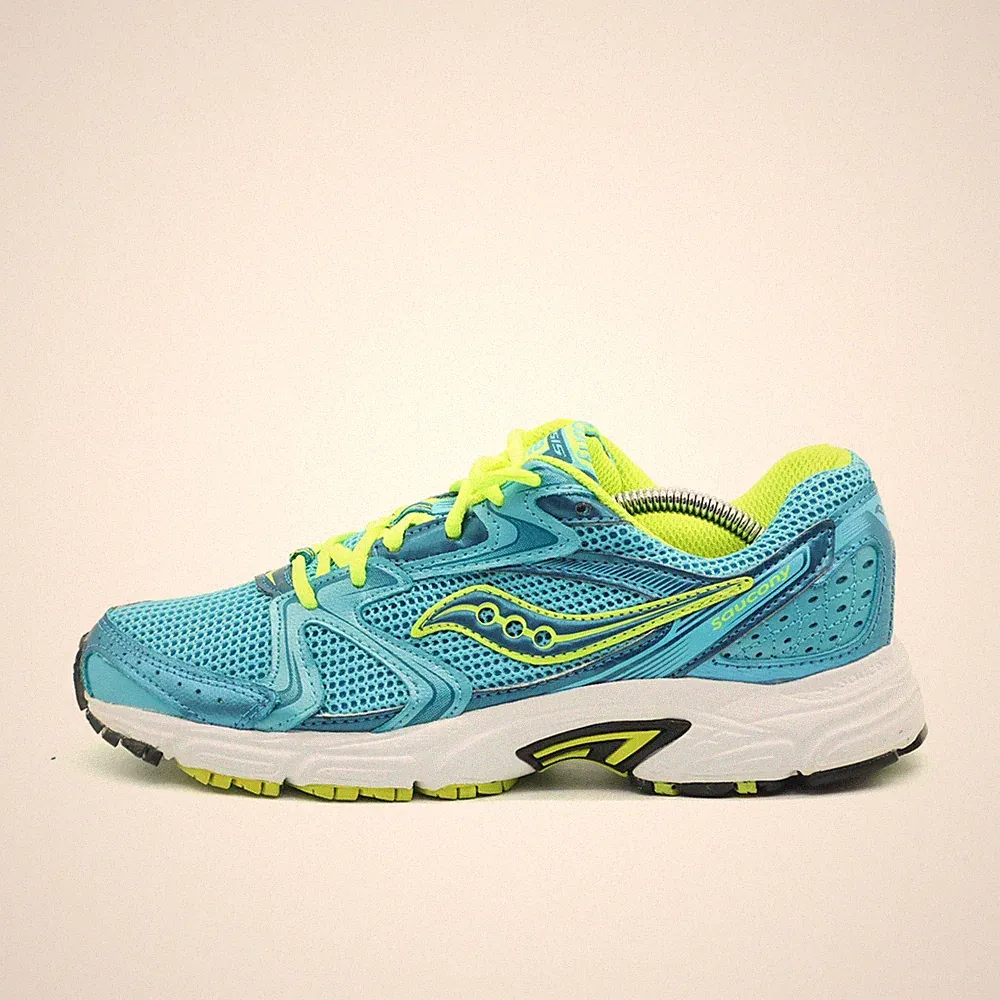 Saucony Damen Oasis 2 Sneaker Blau/Gelb Leichtgewicht Laufschuhe EU 40.5