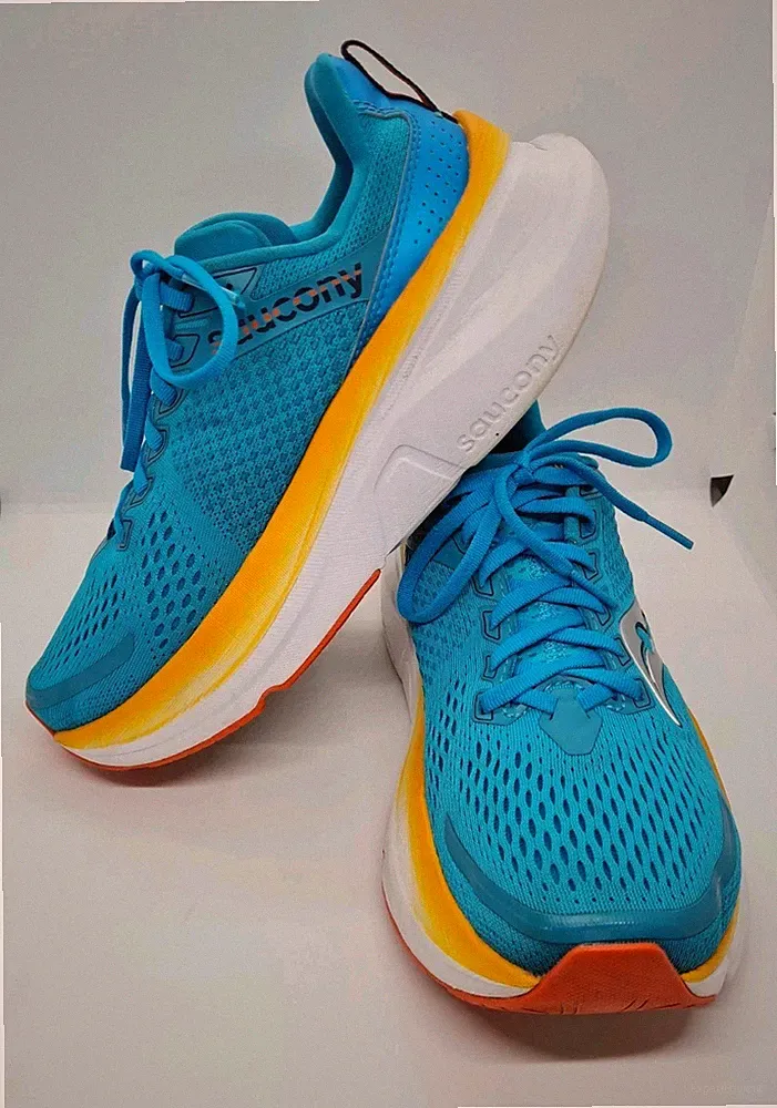 Saucony Guide 17 Herren UK 7 Blau Laufschuhe PWRRUN Stützschuhe EUR 41