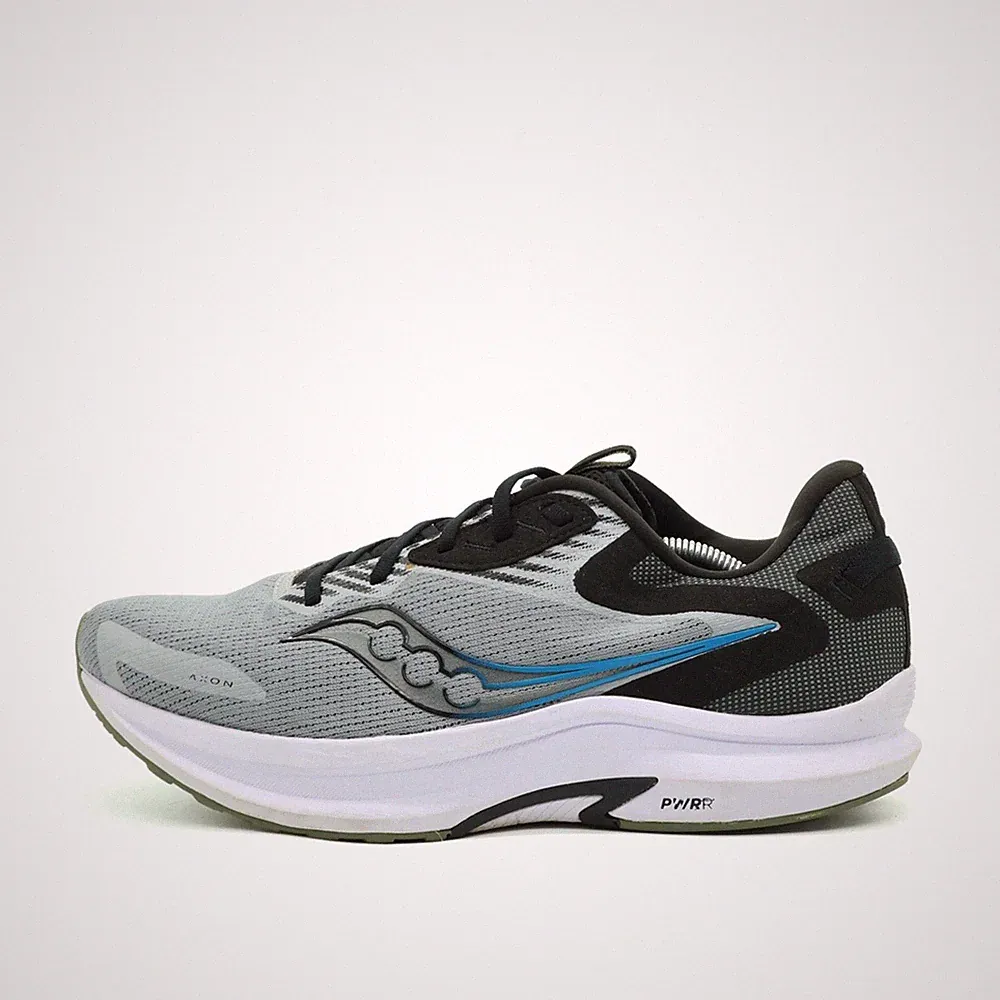 Saucony Herren Axon 2 Sneaker Grau/Blau/Schwarz Dämpfung Laufschuhe EU 46.5
