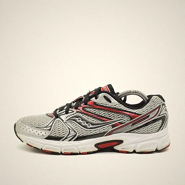 Saucony Herren Cohesion 6 Sportschuh EU 40,5 Silber/Rot/Schwarz 25156-1