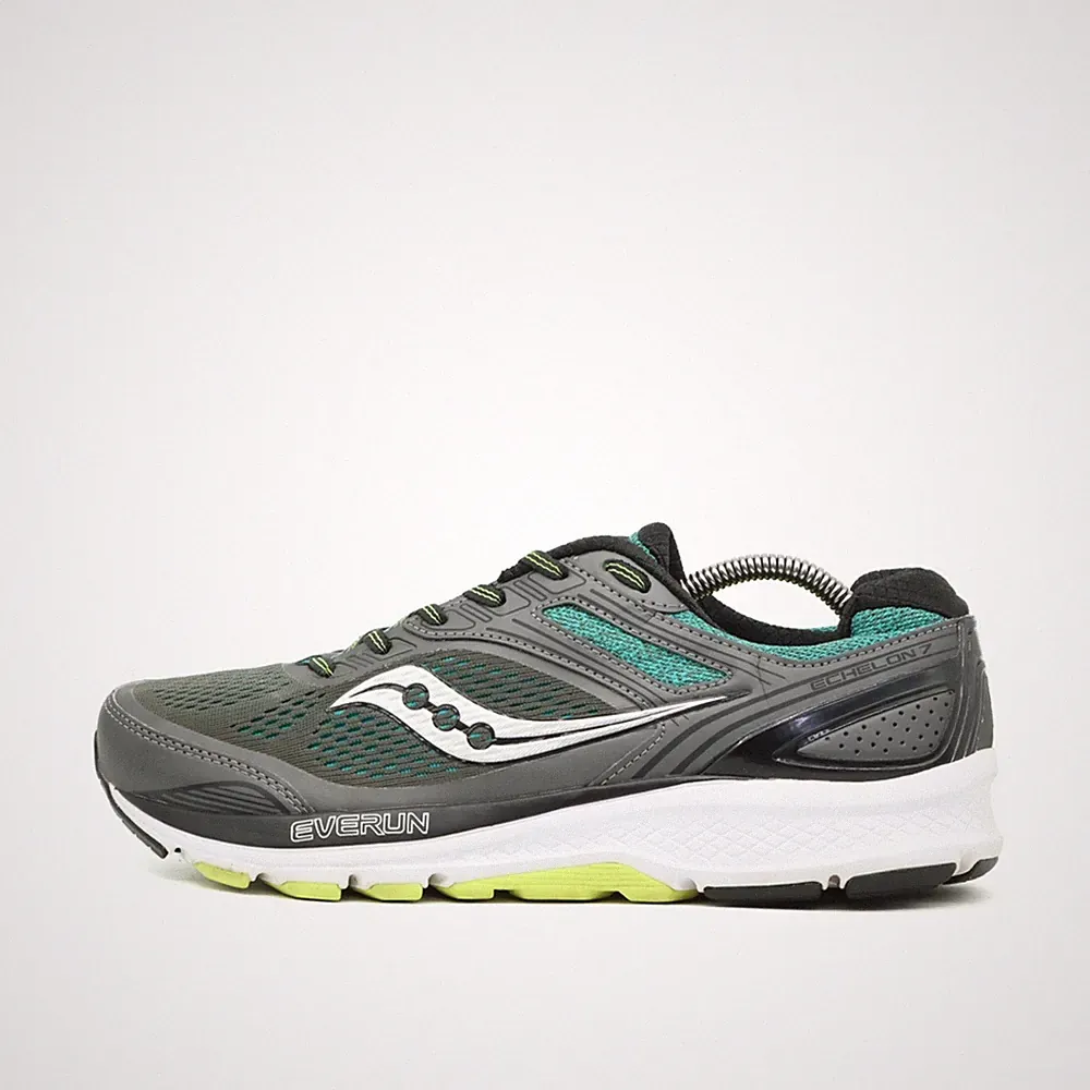 Saucony Herren Echelon 7 Sneaker Grau/Grü Everun Laufschuhe EU 43