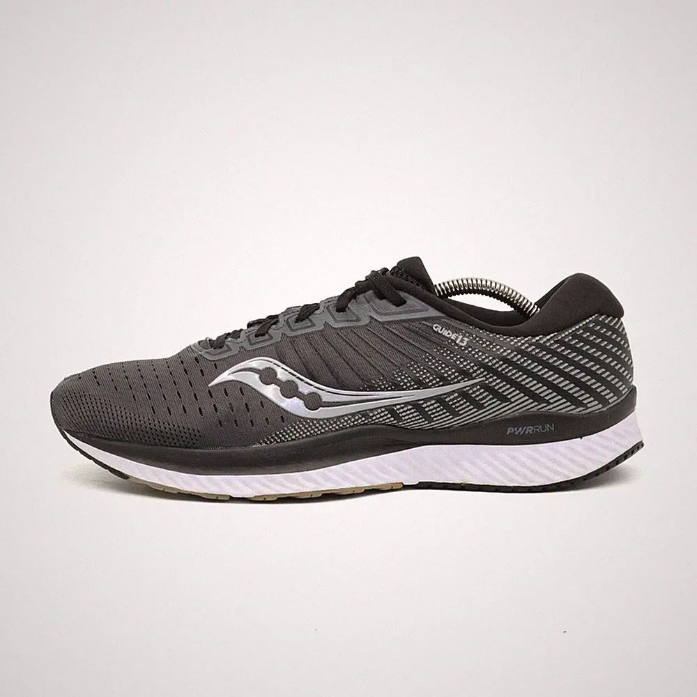 Saucony Herren Guide 13 Sportschuhe Schwarz/Grau Atmungsaktiv Laufschuhe EU 43