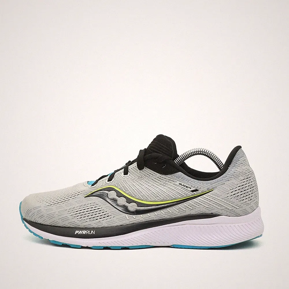 Saucony Herren Guide 14 Sportschuh Grau/Blau Mesh Atmungsaktiv Laufschuh EU 44.5