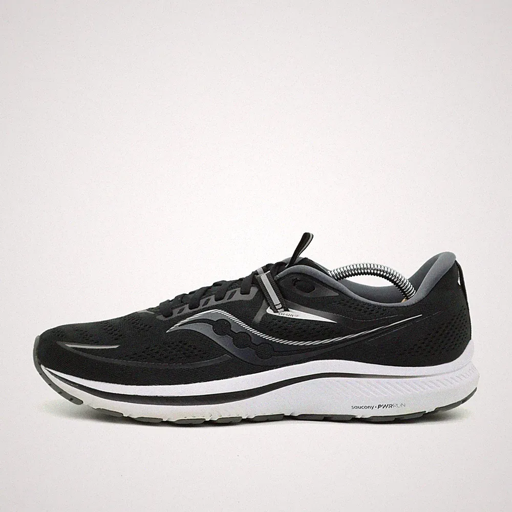 Saucony Herren Guide 15 Sneaker Schwarz Gepolstert Laufschuhe EU 44.5