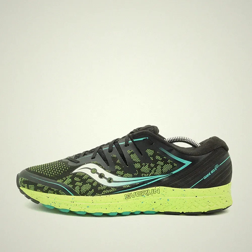 Saucony Herren Guide ISO 2 TR Sportschuhe Schwarz/Gelb Series Laufschuhe EU 45