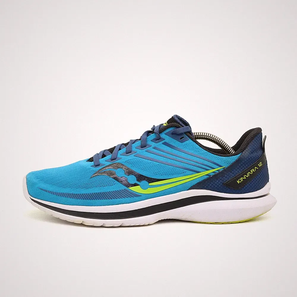 Saucony Herren Kinvara 12 Sportschuh Blau Gelb Leichtgewicht Laufschuh EU 42.5