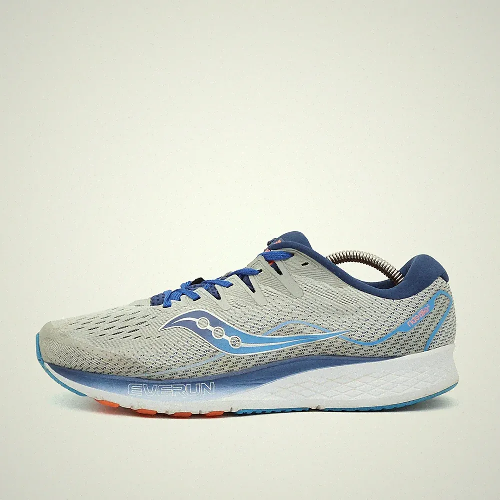 Saucony Herren Ride ISO 2 Sportschuhe Blau/Grau/Weiß EVERUN Laufschuhe EU 43
