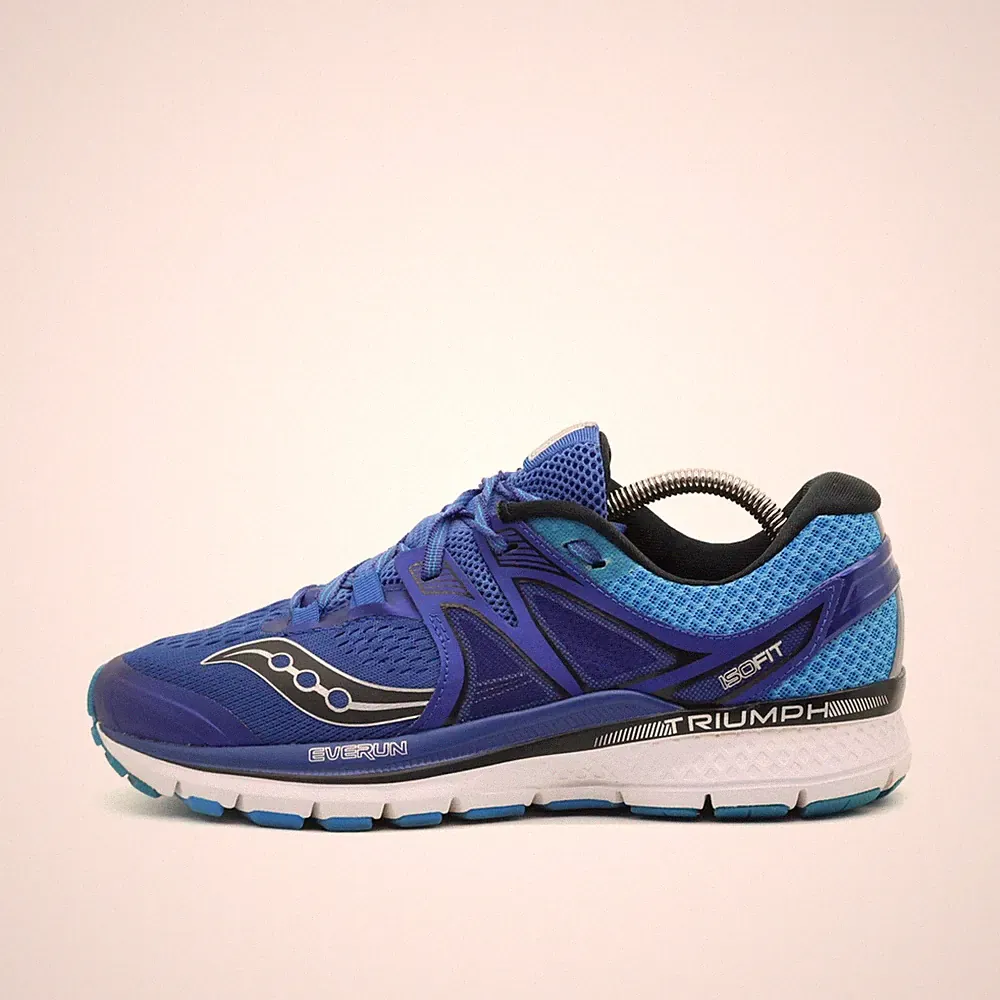 Saucony Herren Triumph ISO 3 Sportschuh Blau Niedrigschaft Laufschuh EU 43