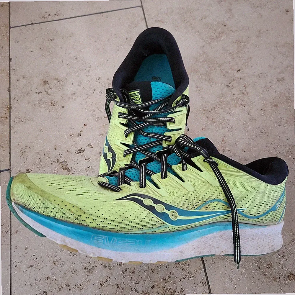Saucony Kinvara 10 Herren Laufschuhe Mesh atmungsaktiv Low Top grün/blau