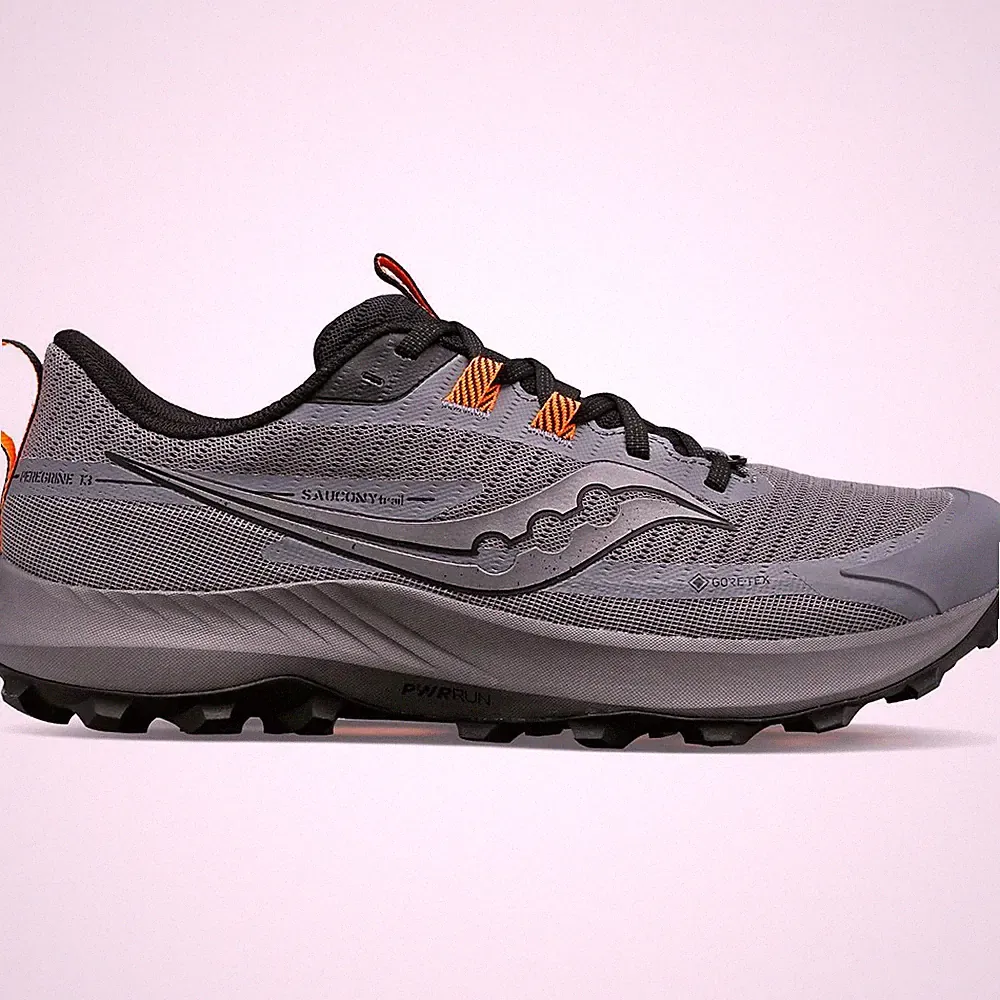 Saucony Peregrine 13 GTX gravel black Trailrunningschuhe Laufschuhe Herren