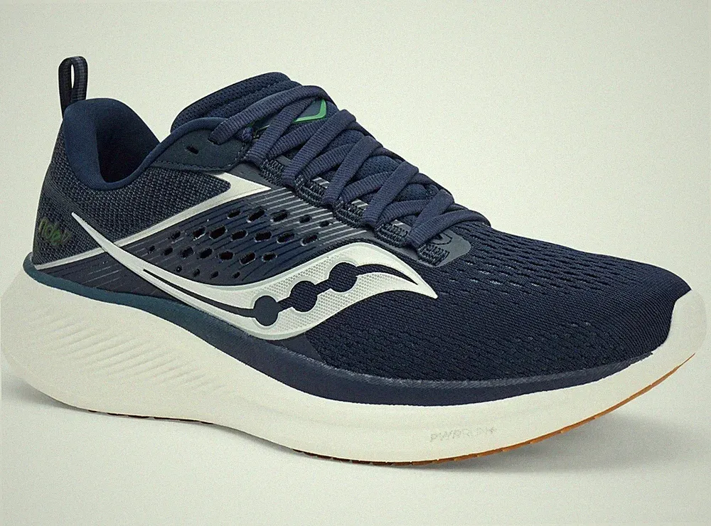 Saucony Ride 17 Herren Laufschuhe Navy Gum Sportschuhe Größe EU 45 Running