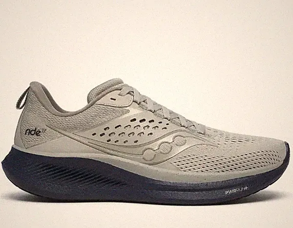 Saucony Ride 18 Herren Laufschuhe Neutral Sneaker Grau UK 8,5