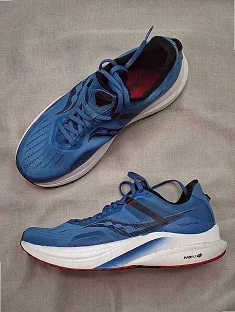 Saucony Tempus Mens 10.5 Blue Running Shoes S20720-18 PWRRUN PB Sneakers