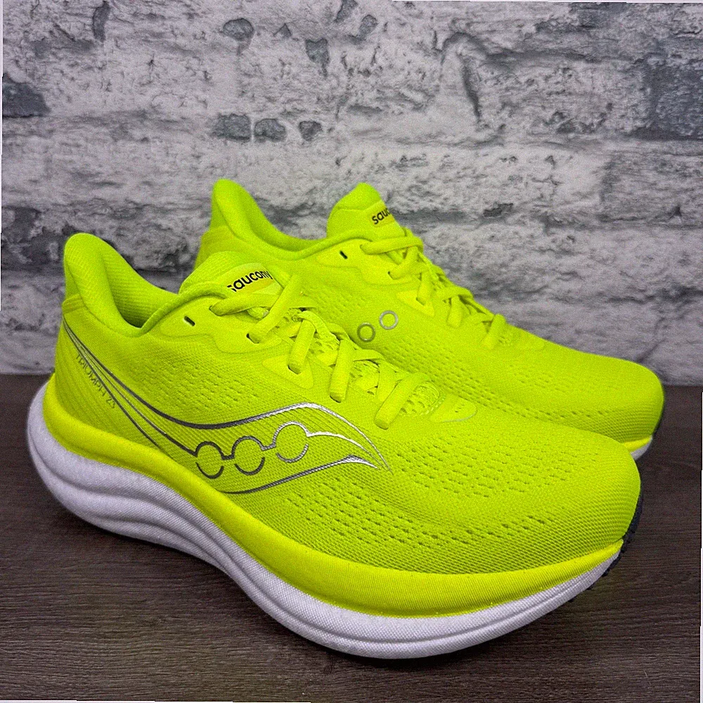 Saucony Triumph 23 Herren Gr. UK 7,5 Laufschuhe/Sneaker zitron neongelb