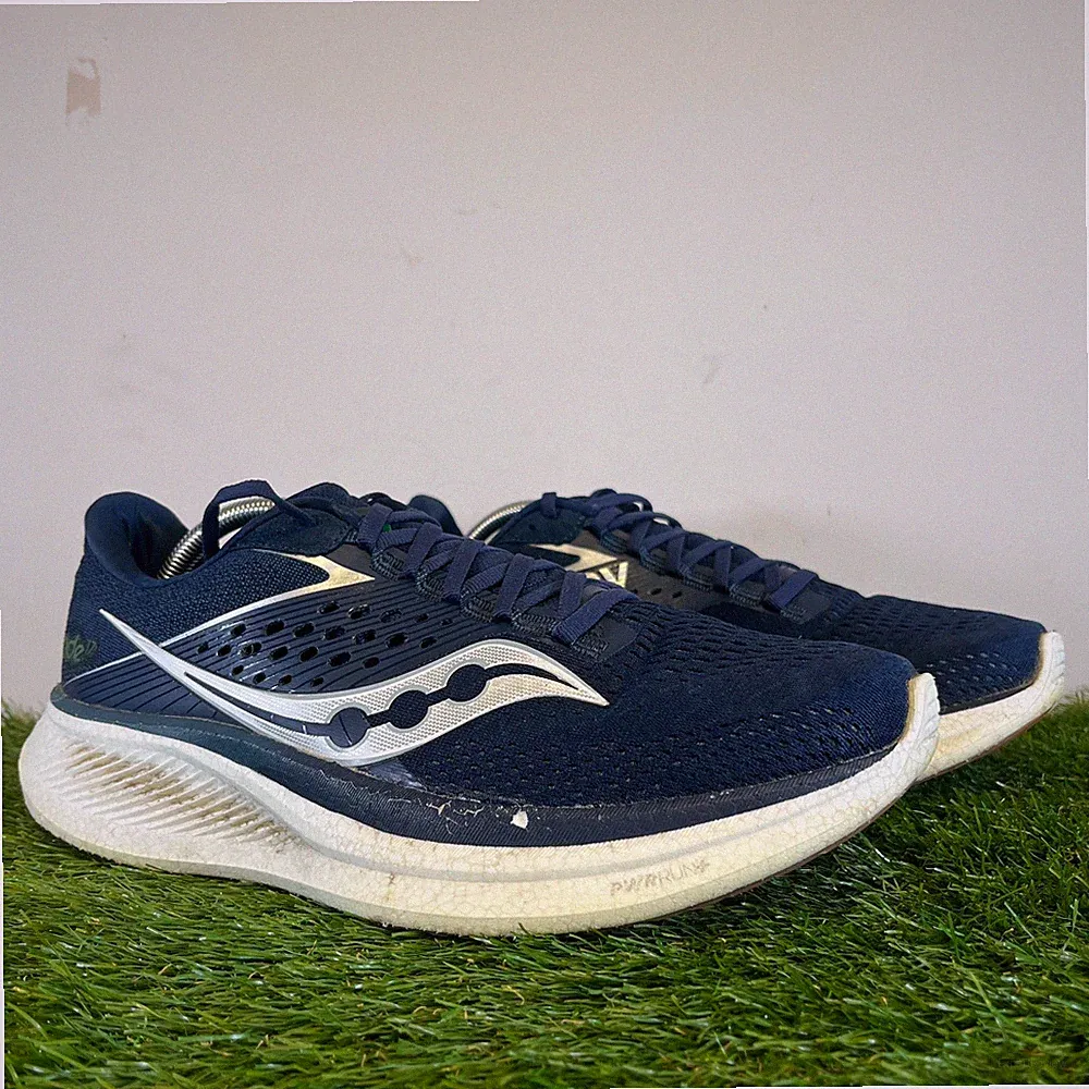 Saucony Turnschuhe Größe 10 Herren marineblau Ride 17 bequem Gehen Fitness Laufschuhe