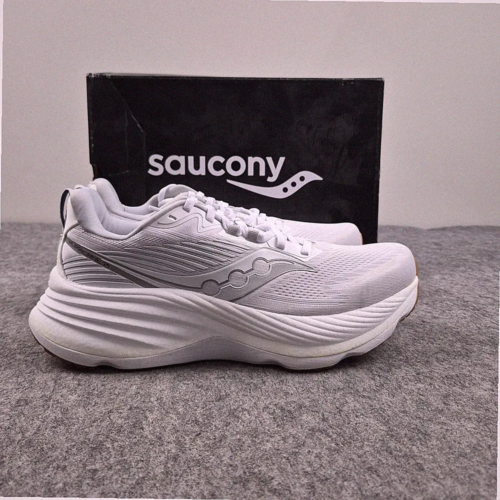 Saucony Turnschuhe Herren UK 9 weiß Hurricane 24 Laufschuhe gepolstert S20933-104