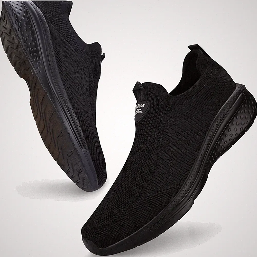 Schuhe Herren Slip-on Sneaker Mesh atmungsaktiv Leicht Laufschuhe Turnschuhe