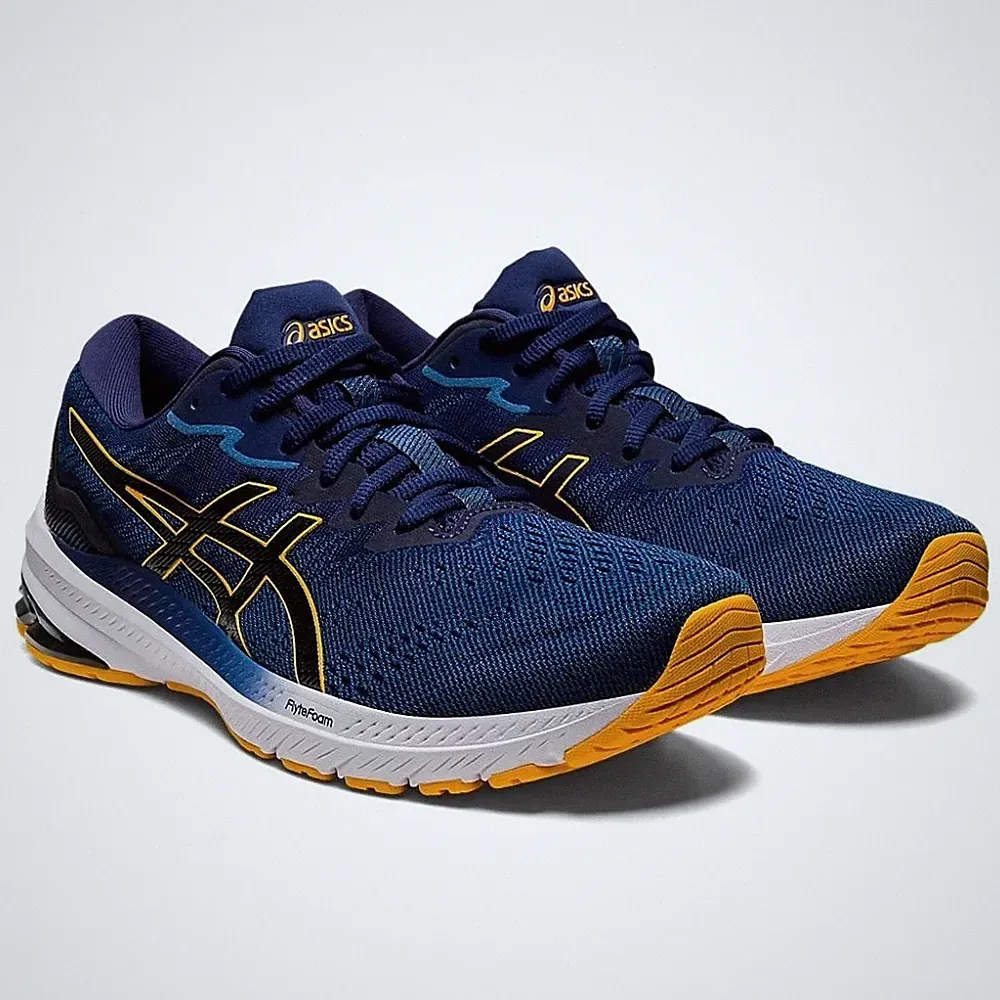 Schuhe Lauf Herren Asics GT1000 11 1011B354402 Orangefarbig-Weiß-Dunkelblau