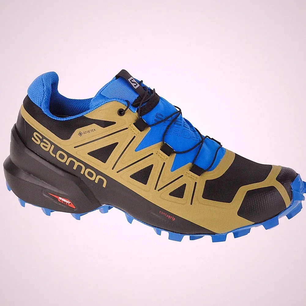 Schuhe Lauf Herren Salomon Speedcross 5 Gtx 416124 Blau-Schwarz-Honigfarbig