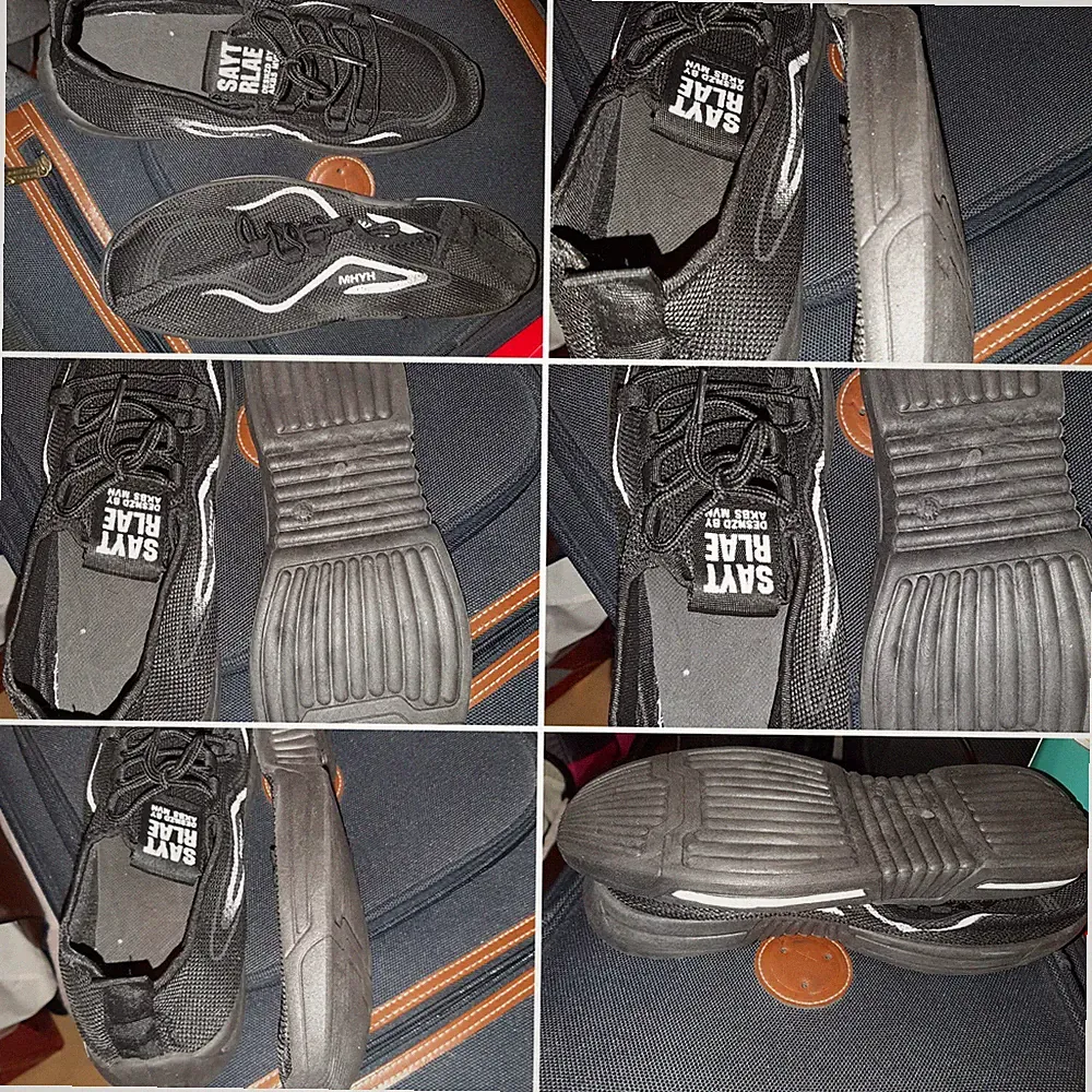 Schwarze Herren-Mesh-Laufschuhe, Gr. 44, Ideal für Reisen