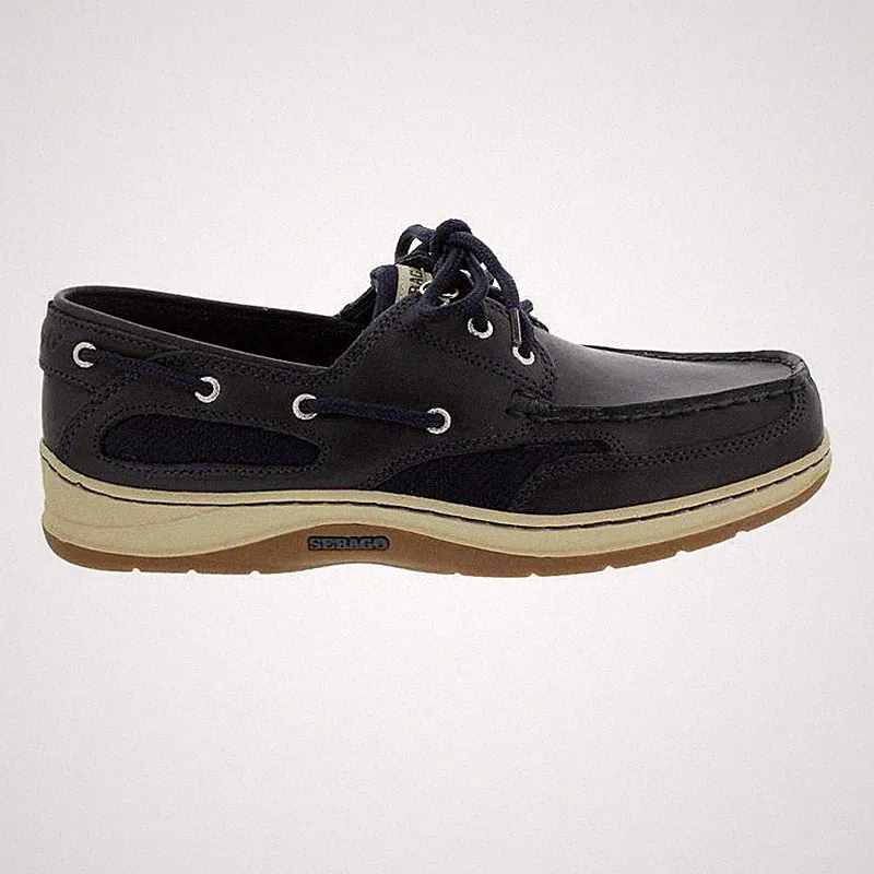 Sebago Clovehitch II, Full-Grain Leather Waxed, Blue Navy, Wechselfußbett, 7000G