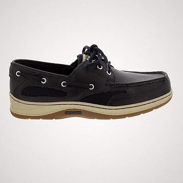 Sebago Clovehitch II, Full-Grain Leather Waxed, Blue Navy, Wechselfußbett, 7000G