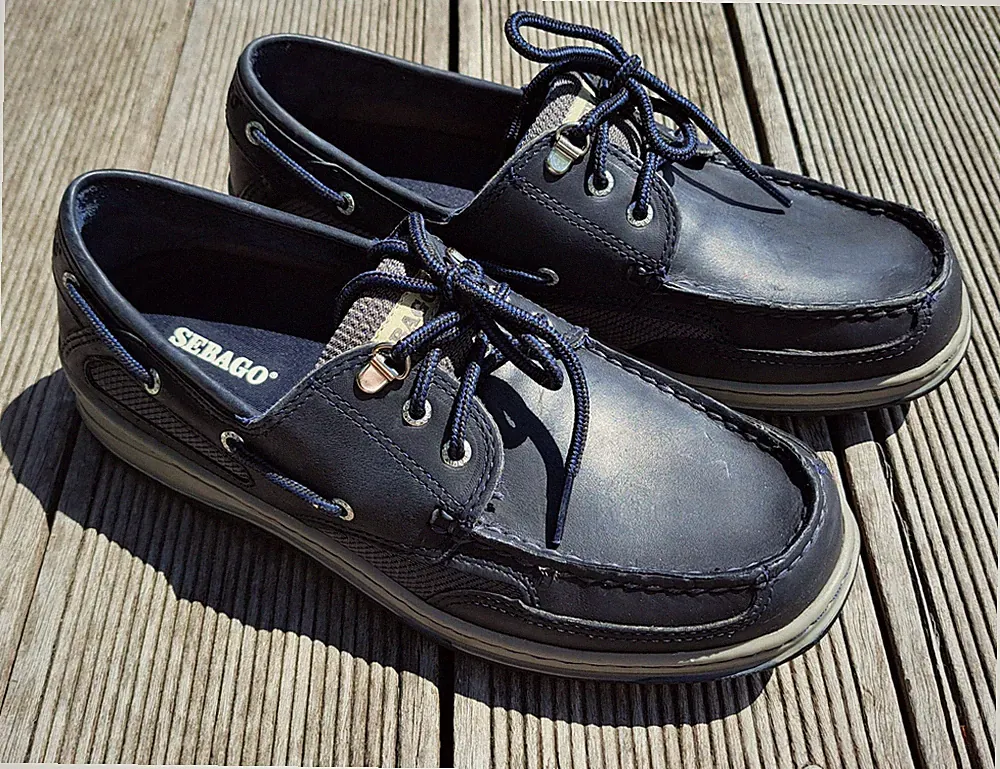 Sebago Clovehitch Neu ungetragen Größe 9,5 Wide Dark Grey & Navy Herren