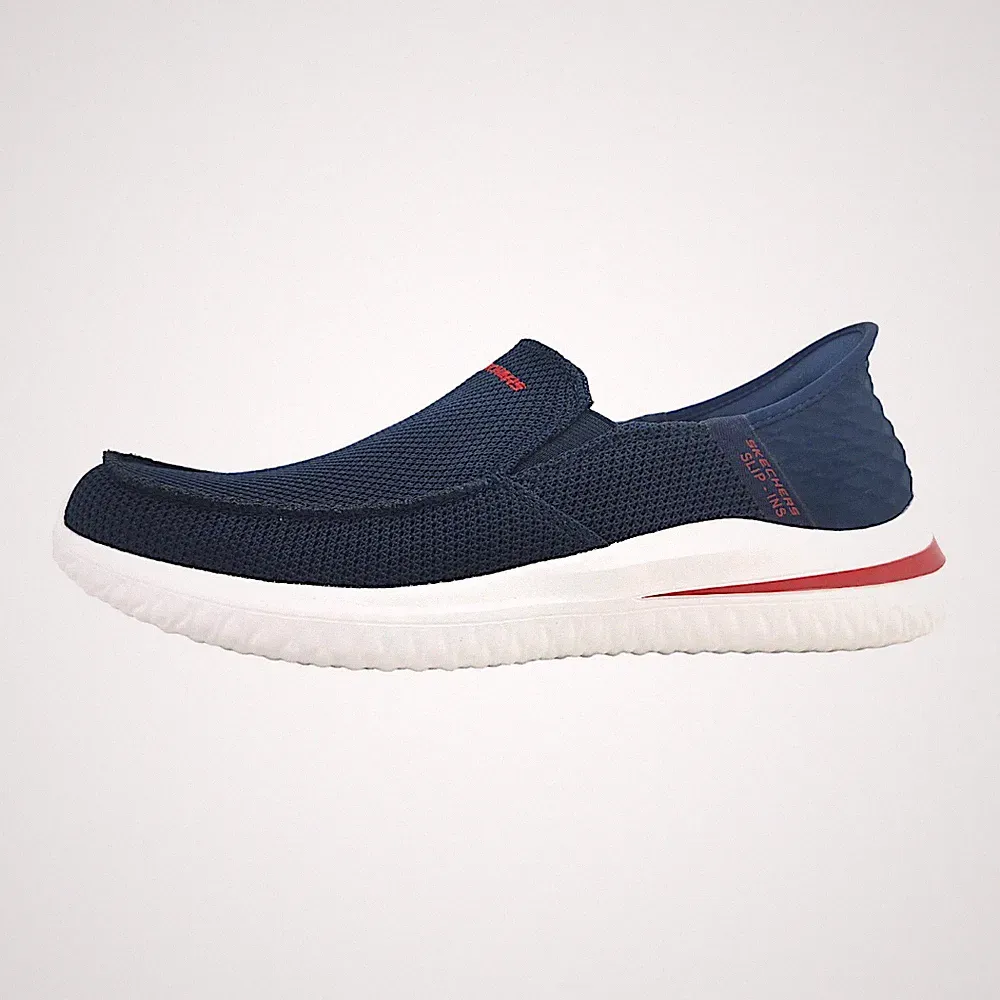 Skechers Delson 3.0 Cabrino Sportschuhe Herren Trainingsschuhe Blau Sport